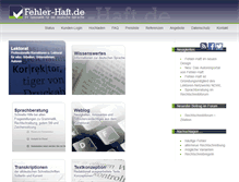 Tablet Screenshot of fehler-haft.de